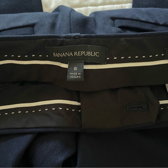 Banana Republic Women's Navy Sloan Pants - Size 8 - Picture 3 of 7